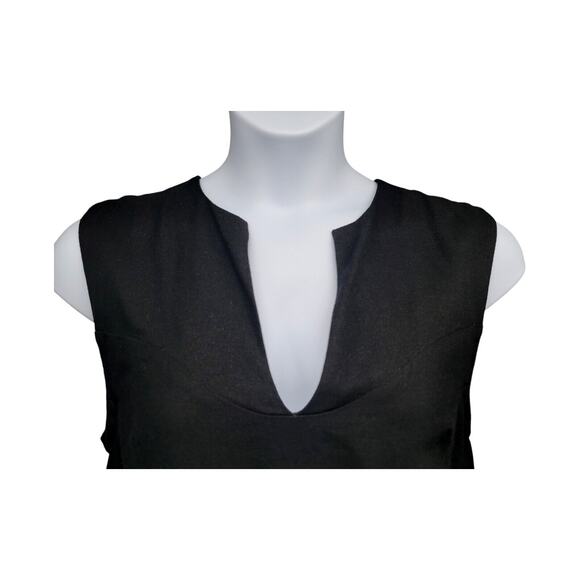 Anthropologie Maeve Black Embroidered Dress Size 6 Boho Chic V-Neck Shift Tunic - Picture 2 of 8